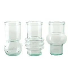 Ribbed Recycled Glass Vase