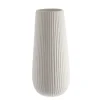 Ribbed Vase Vogue White 33cm