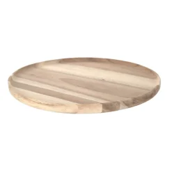 Round Acacia Wood Tray