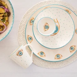 Round Ceramic Plate Evil Eye