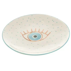 Round Ceramic Plate Evil Eye
