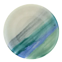 Round Platter Wave Blue/Green/White