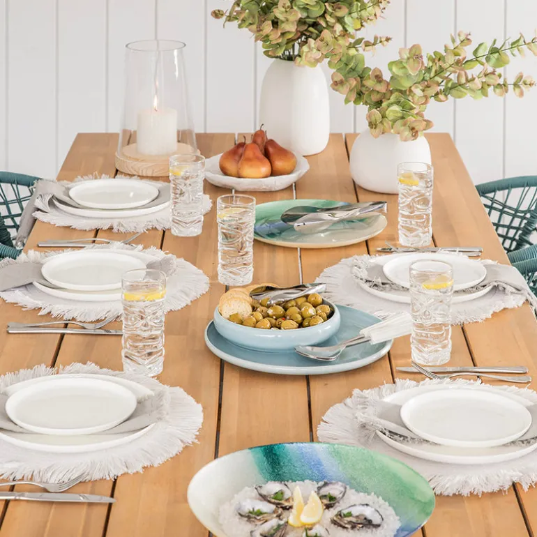 Round Platter Wave Blue/Green/White