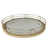 Round Tray with Gold Circle Side Frame