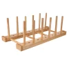 Rubberwood Plate Stand Large