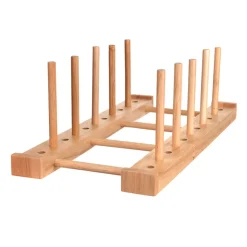 Rubberwood Plate Stand Large