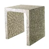 Side Table Capiz Inlay Grey w White