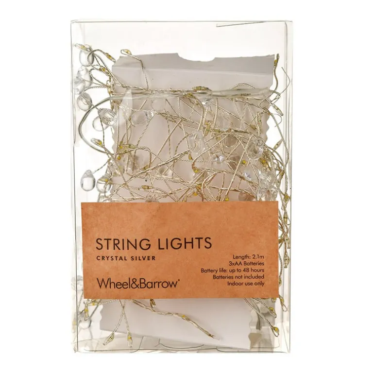 Silver Crystal String Lights