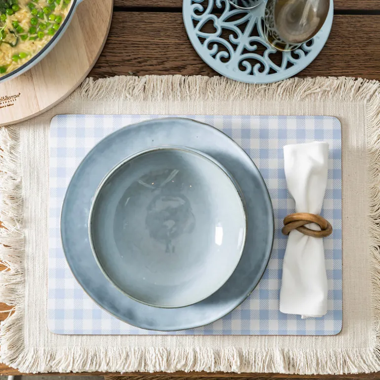 Stoneware Dinner Plate Light Blue