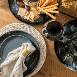 Stoneware Dinner Plate Mediterranean Blue