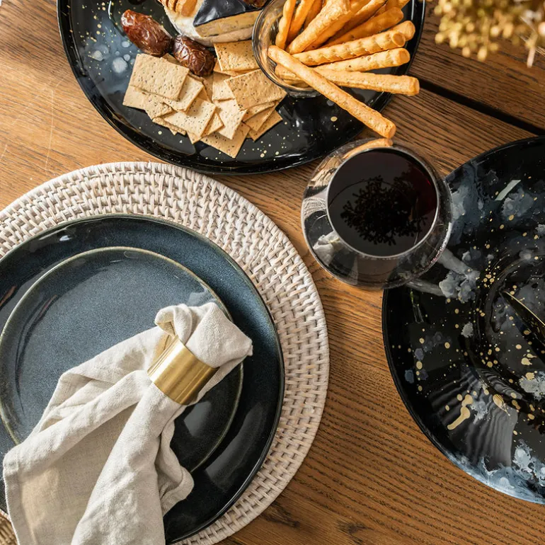 Stoneware Dinner Plate Mediterranean Blue