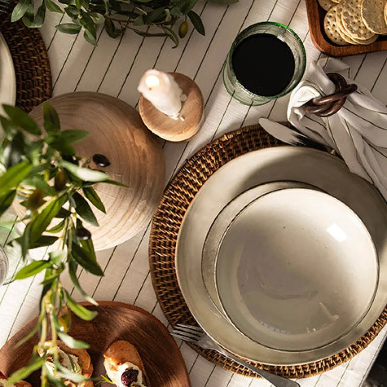 Stoneware Dinner Plate Olive Green