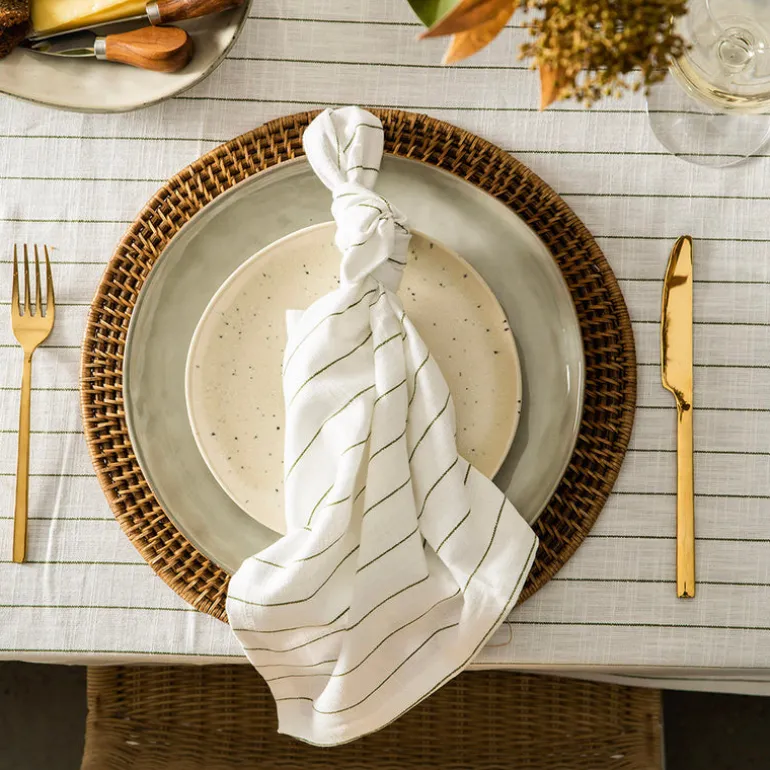 Stoneware Dinner Plate Olive Green