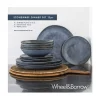 Stoneware Dinner Set Mediterranean Blue