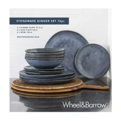 Stoneware Dinner Set Mediterranean Blue