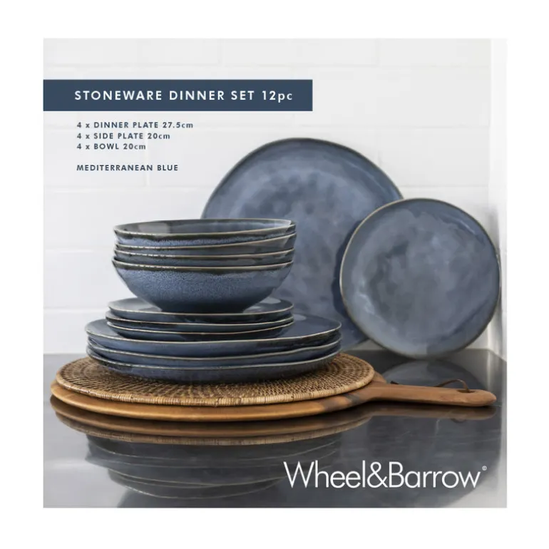 Stoneware Dinner Set Mediterranean Blue