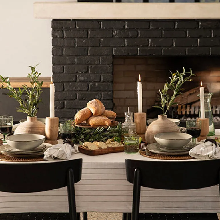 Stoneware Dinner Set Olive Green 12 Piece