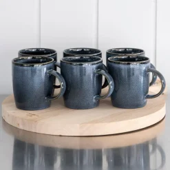 Stoneware Mug Set Mediterranean Blue