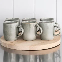 Stoneware Mug Set Olive Green