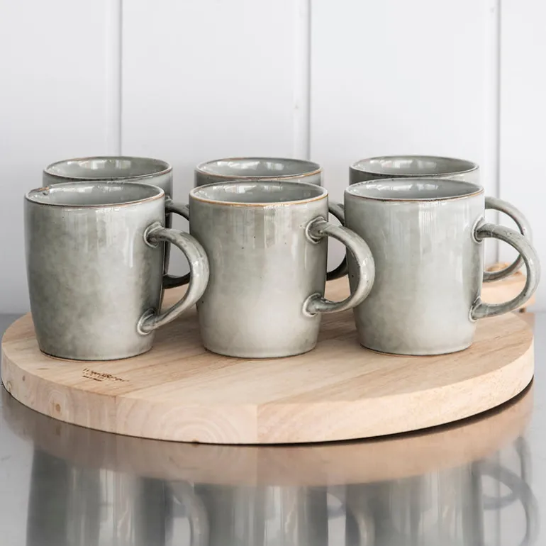 Stoneware Mug Set Olive Green