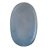 Stoneware Oval Platter Light Blue