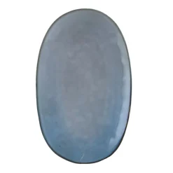 Stoneware Oval Platter Light Blue
