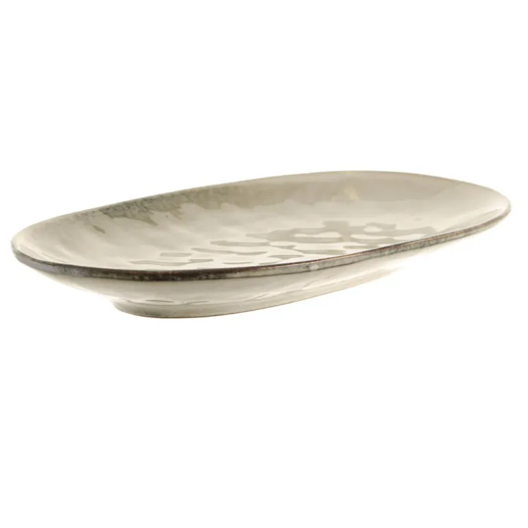 Stoneware Oval Platter Olive Green