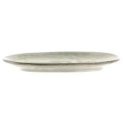 Stoneware Oval Platter Olive Green