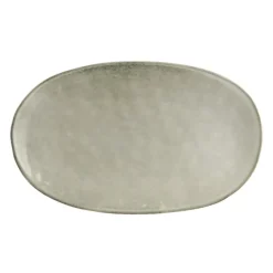 Stoneware Oval Platter Olive Green