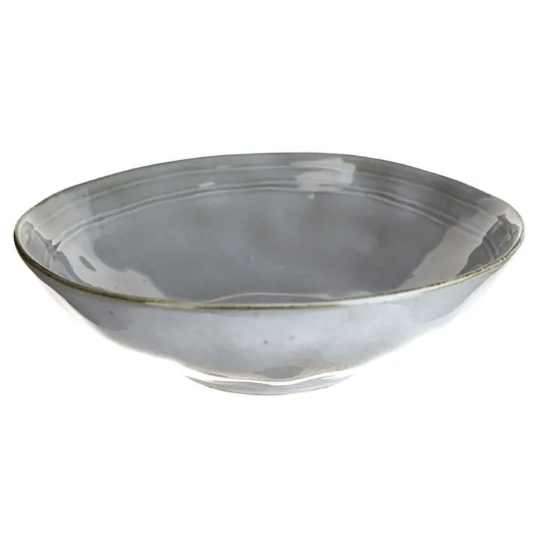 Stoneware Salad Bowl Light Blue