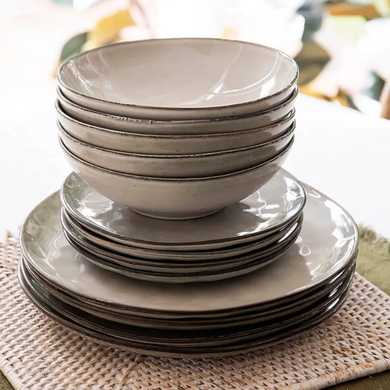 Stoneware Side Plate Olive Green