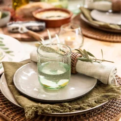 Stoneware Side Plate Olive Green