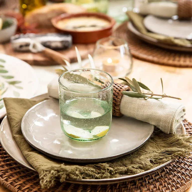 Stoneware Side Plate Olive Green