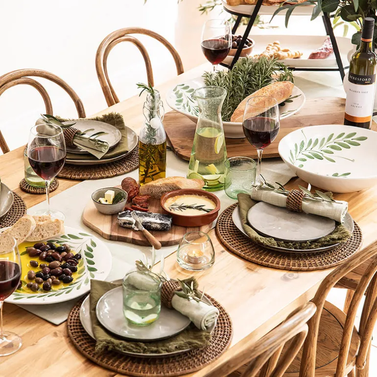 Stoneware Side Plate Olive Green