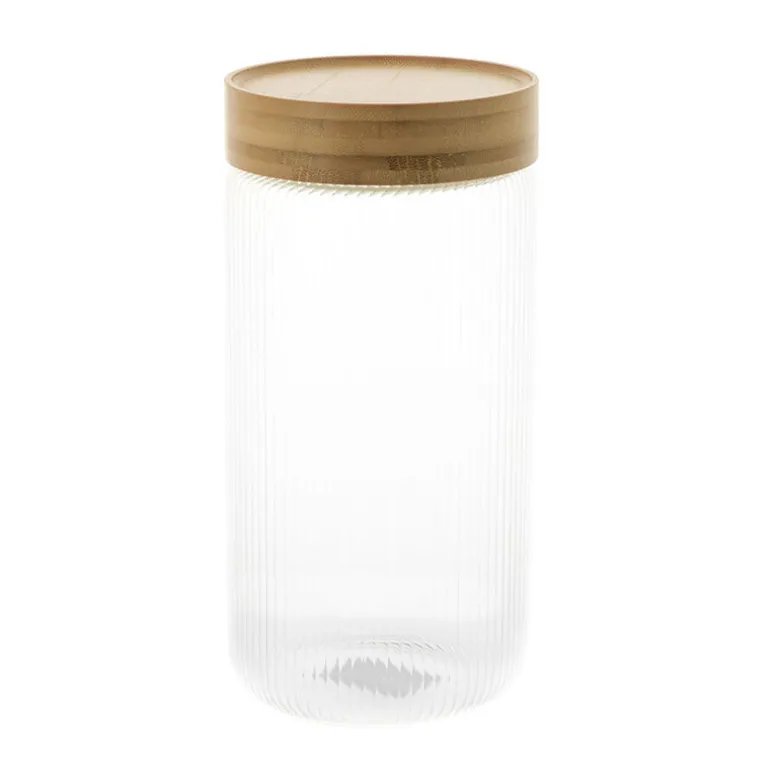 Storage Canister Ribber Glass L