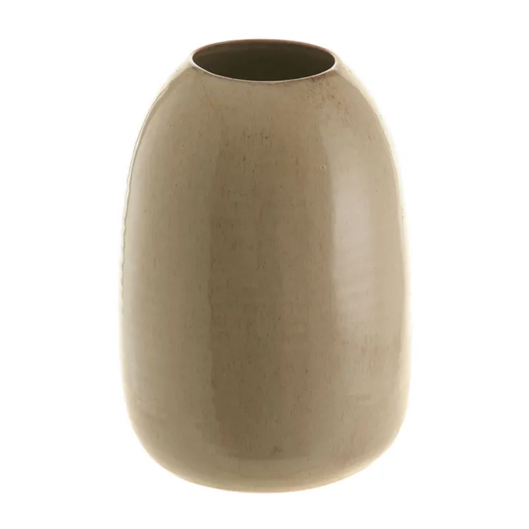 Stumpy Vase Reactive Tan