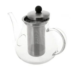 TEAPOT GLASS with S/S Infuser Pear Shape 1L