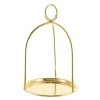 1 Tier Serving Stand with Handle Champagne Gold