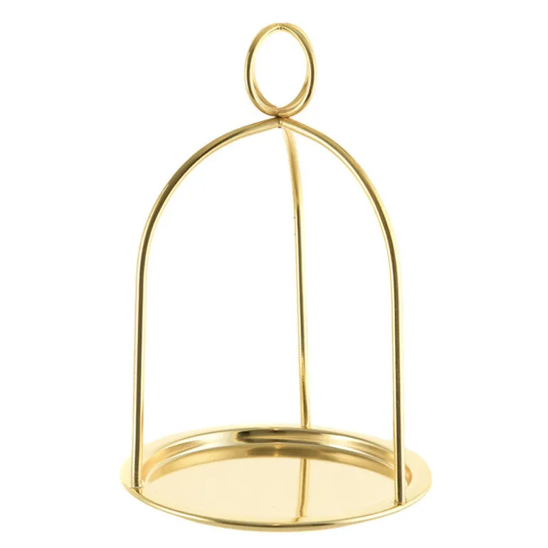 1 Tier Serving Stand with Handle Champagne Gold