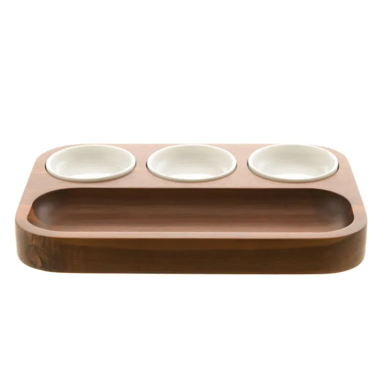 Tray & Dip Bowl Set 4 pce