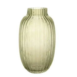 Vertical Striped Green Vase