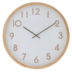 Wall Clock Leonard Natural & White