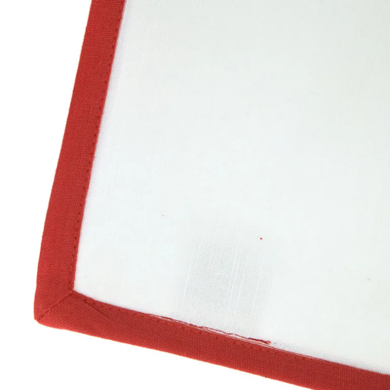White Placemat with Red Trim