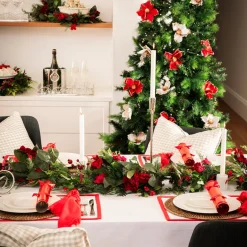 White Placemat with Red Trim