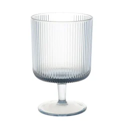 Wine Glass MS Ribbed Blue