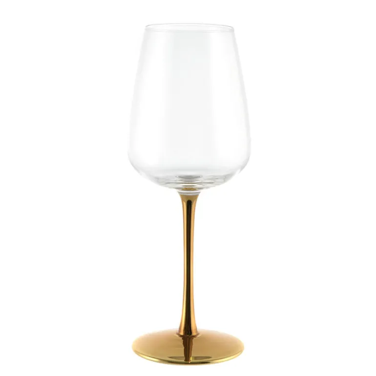 Wine Glass with Gold Stem